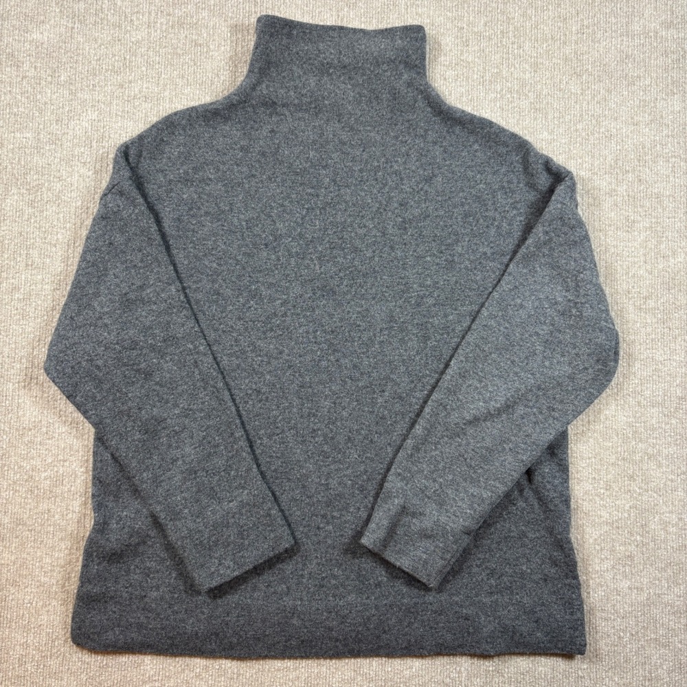 James Perse Gray Mock Neck‎ Wool Blend Sweater Women's Size 3/Large EUC